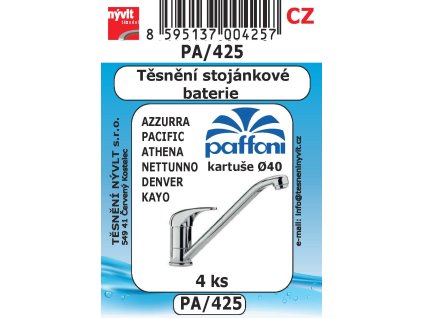PA/425   SADA  AZ/PC/AH  těsnění Paffoni  dřez. stoj . bat 3ks