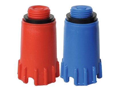 Z/537 Plastová záslepka rozvodů vody s 1/2" plast červená