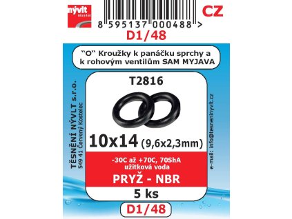 D1/48   SADA 10x14 o kroužků pryž 5ks