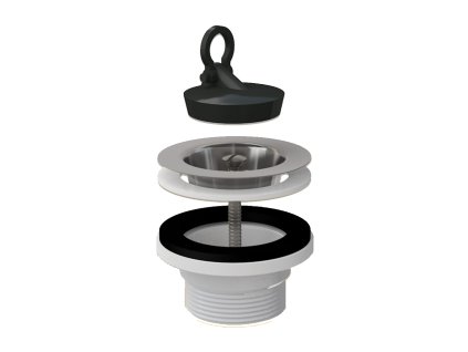 S/814  Výpust dřezová 6/4" ALCADRAIN nerez A33C