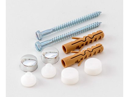 U/1102   SADA 6x80 k upevnění WC, bidetů  bílá, chrom