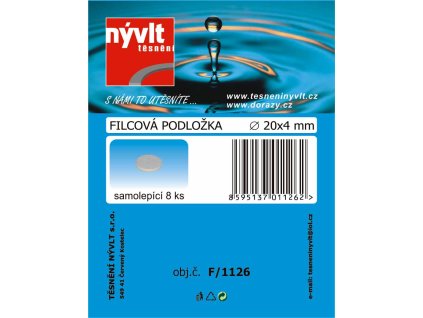F/1126   SADA průměr 20x4mm samolepící podložka  8ks
