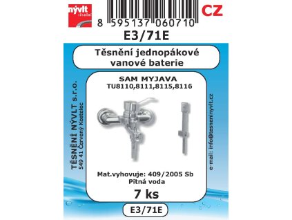 E3/71E SADA jednopákové vanové baterie SAM TU8115 TU8116  7ks