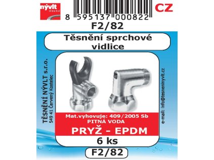 F2/82   SADA těsnění sprchové vidlice 6ks