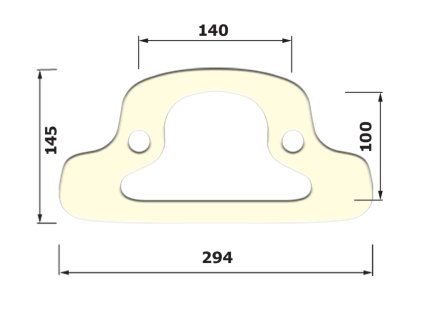 G4/98  Těsnění mezi WC kombi nádrž a mísu  typ B  pěnový poreten