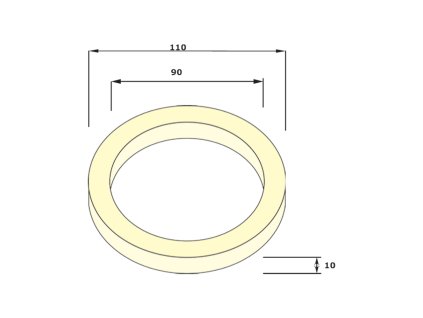 G4/100  Těsnění mezi WC kombi a mísu typ D Teplice  115x90x10mm