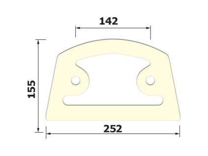 G4/105A Těsnění mezi WC kombi nádrž a mísu typ I  pěnový poreten