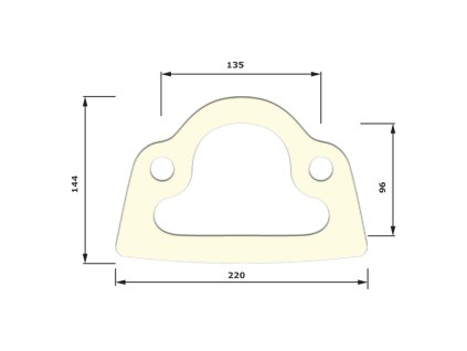 G4/105B Těsněn mezi WC kombi nádrž a mísu  typ J  pěnový poreten