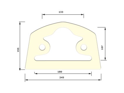 G4/105C Těsnění mezi WC kombi nádrž a mísu typ K  pěnový poreten