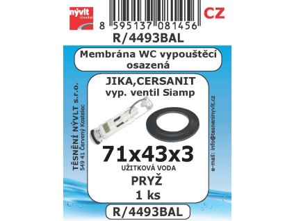 R/4493BAL SADA membrána WC 71x43x3 JIKA,Cersanit Siamp