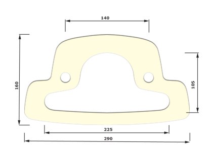 G4/105D Těsnění mezi WC kombi nádrže a mísu typ L pěnový poreten