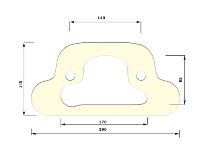 G4/105E Těsnění  mezi WC kombi nádrž a mísu typ M pěnový poreten