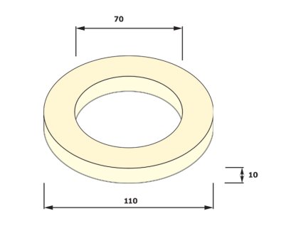 G4/105I Těsnění mezi WC kombi nádrž a mísu  typ R pěnový poreten