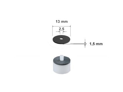 H3/111   13x2,5x1 membrána k WC napouštěcímu ventilu  guma