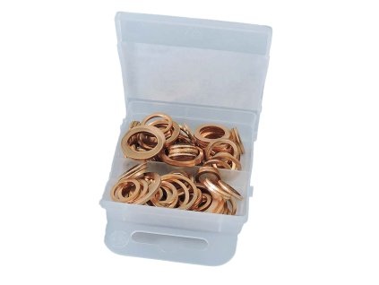 T2/3218  SADA těsnění na nejrůznější použití  CU měděné 100ks