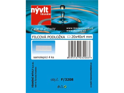 F/3208   SADA 20x40x4 samolepící podložka 4ks