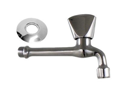 Q 02060 Ventil na studenou vodu stěnový ramínko 150mm CHROM