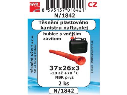 N/1842   SADA 37x26x3 do hubice černočervený kanystr 2ks