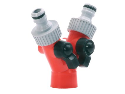 S/2724 Rozbočka 1x 3/4"závit 2x čep pro přip k zahr. ven 4435/2