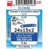 F2/4546  SADA 3/4  24x15x2 do převl. mat.Deltaflon  5ks do 50°C