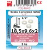 F3/4643  SADA 1/2"18,5x9,6x2 do převl. mat.  Silikon 5ks