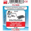 F2/86B SADA 24x15x2 těsnění do převl matic3/4 pryž EPDM 7ks užit