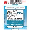 F2/86K SADA 24x15x2 těsnění do převlečný matic 3/4 Bezazbest 5ks
