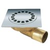 P/3251 Podlahová vpusť boční 120x120mm DN 40 mosazná/chrom