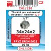 CH1/126   SADA 1/2" 34x24x2 vodo.šr. holand. pryž EPDM E628 10ks