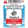 CH1/131   SADA 2" 78x60x2 vodo.šr.holand. pryž EPDM E628 10ks