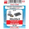 CH2/134E  SADA 30x20x3  3/4"  ventil  topení pryž EPDM 10ks užit