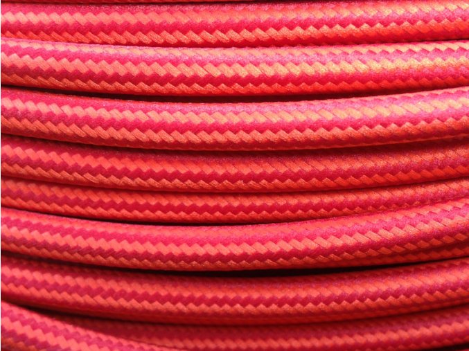 kabel červeno - červený PODÉLNÝ VZOR 3 X 0,75MM