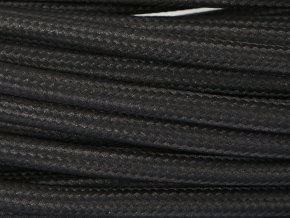 TEXTILNÍ KABEL 1 X 1,5MM ČERNÝ