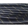 Textilní kabel 2 x 0,75mm PATTERN ROUND ČERNO - ŽLUTÝ