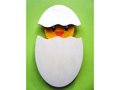Vajíčko - 2 díly - (15 x 10 cm) - dřevěný výřez