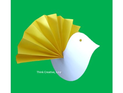 Ptáček k dotvoření kartonový výřez Think Creative