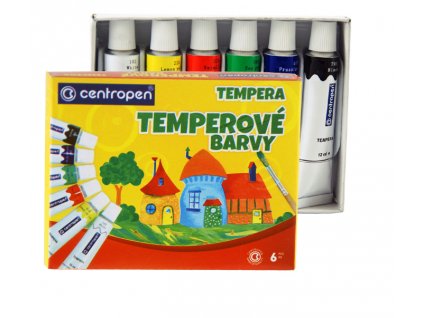 Barvy temperové CENTROPEN 6 barev 12ml - 9550