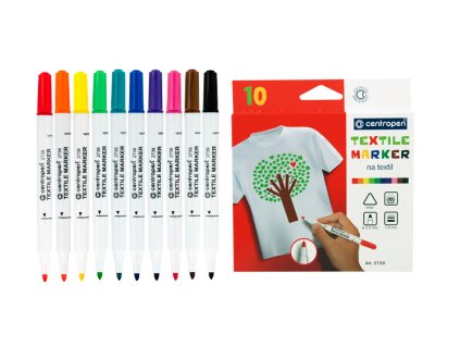 Textilní fixy Centropen 2739/10 sada textil (10 ks)