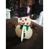 3D Sněhulák dřevěný k dotvoření (16 cm)