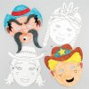 wild west colour in masks AR348H