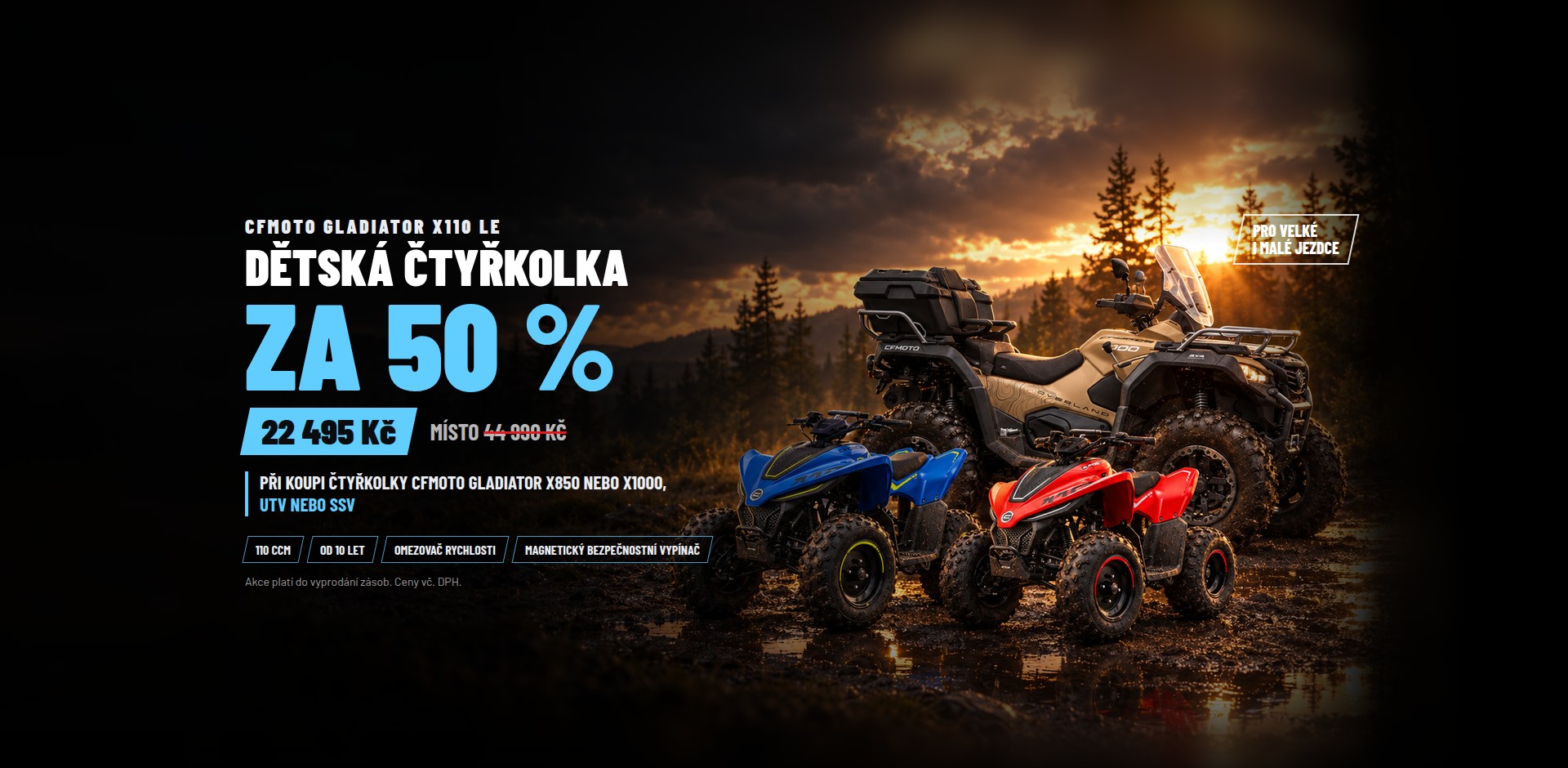 Dětská čtyřkolka Gladiator X110 za polovinu ceny