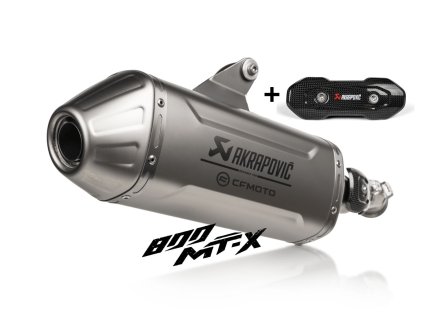 800MT X výfuk Akrapovič CFMOTO slip‑on