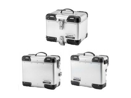 Sada hliníkových boxů stříbrných