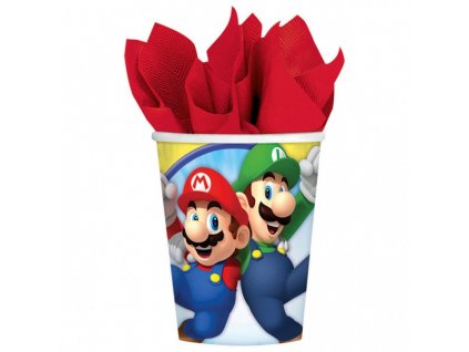 Super Mario party oslava kelímky