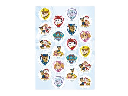 231400 MINI DISCOS COMESTIBLES PAW PATROL 3.4CM ZERO 1