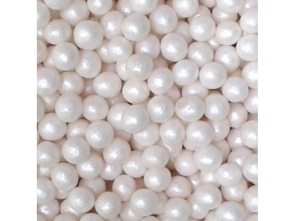Cukrové perle - 20g - perleťově bílé