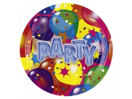Party talíře 8 ks - motiv baloons
