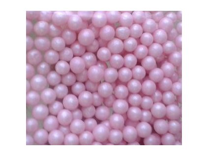 Cukrové perle - 20g - perleťově růžové