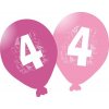Balonky narozeninové 5ks růžové - číslo 4