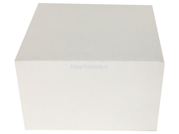 Krabice na zákusky bílá, skládaná, lepená, 130x130x70 mm